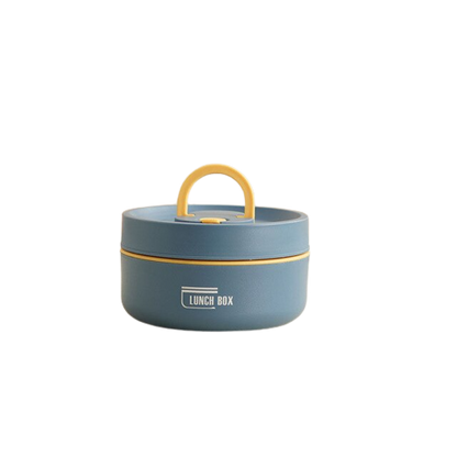 Multi-layer Insulated Lunch Box with FREE Carry Bag - ThermoBox-Blue-Small-Nora Luxe