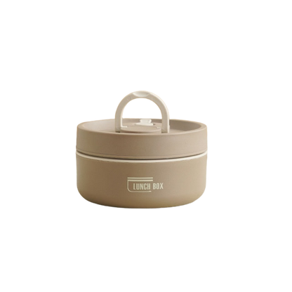 Multi-layer Insulated Lunch Box with FREE Carry Bag - ThermoBox-Brown-Small-Nora Luxe