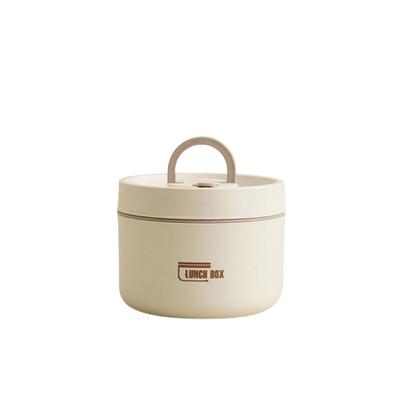 Multi-layer Insulated Lunch Box with FREE Carry Bag - ThermoBox-White-Large-Nora Luxe