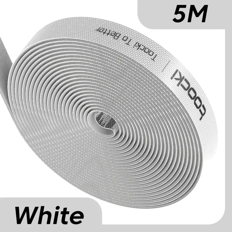 Toocki Kabel-Organizer, Drahtwickler, USB-Kabelmanagement, Schutz für Kopfhörer, Maus, Kabelbinder, Telefonzubehör für iPhone, Samsung-5M White-State of Style