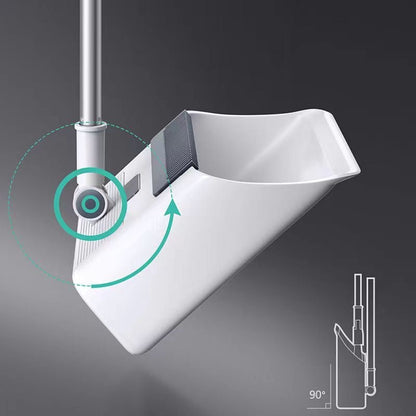 Multifunctional Broom and Dustpan Set - SweepMaster-White-1 Broom + 1 Dustpan + 1 Floor Brush-Nora Luxe