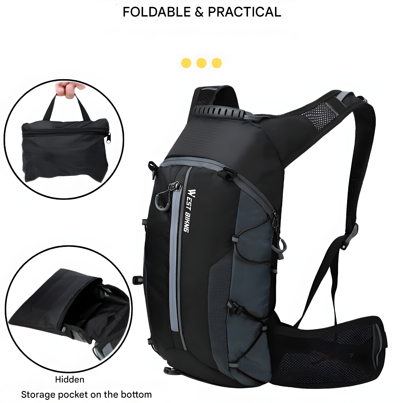 Multifunctional Drinking Backpack - HydroRide-Gray-Nora Luxe