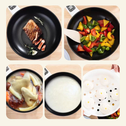 Multifunctional Electric Frying Pan with Steamer - CookEase-Nora Luxe