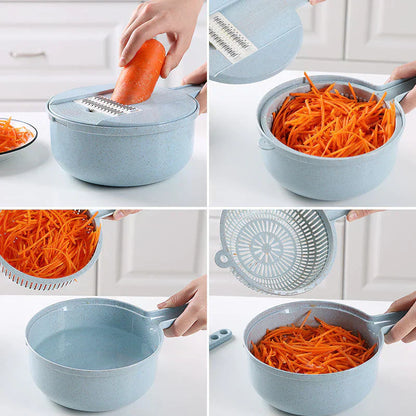 Multifunctional Vegetable Slicer - SliceMaster-Blue-Nora Luxe