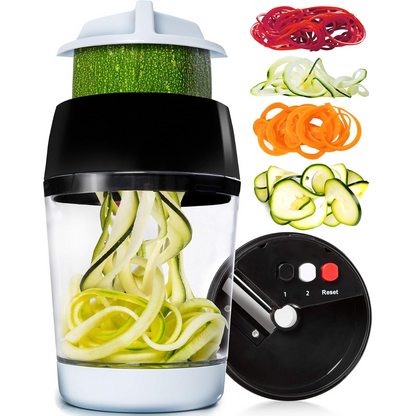 Multifunctional Vegetable Spiral Slicer with Stainless Steel Blade-4 in 1-Nora Luxe