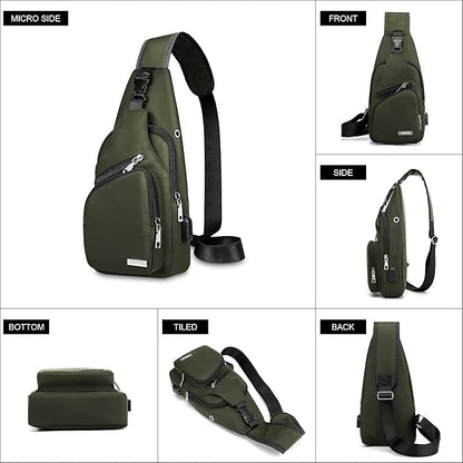 Multifunctional Waterproof Sling Bag - WaveSling-Black-Nora Luxe
