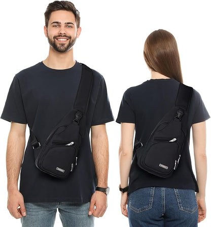 Multifunctional Waterproof Sling Bag - WaveSling-Black-Nora Luxe