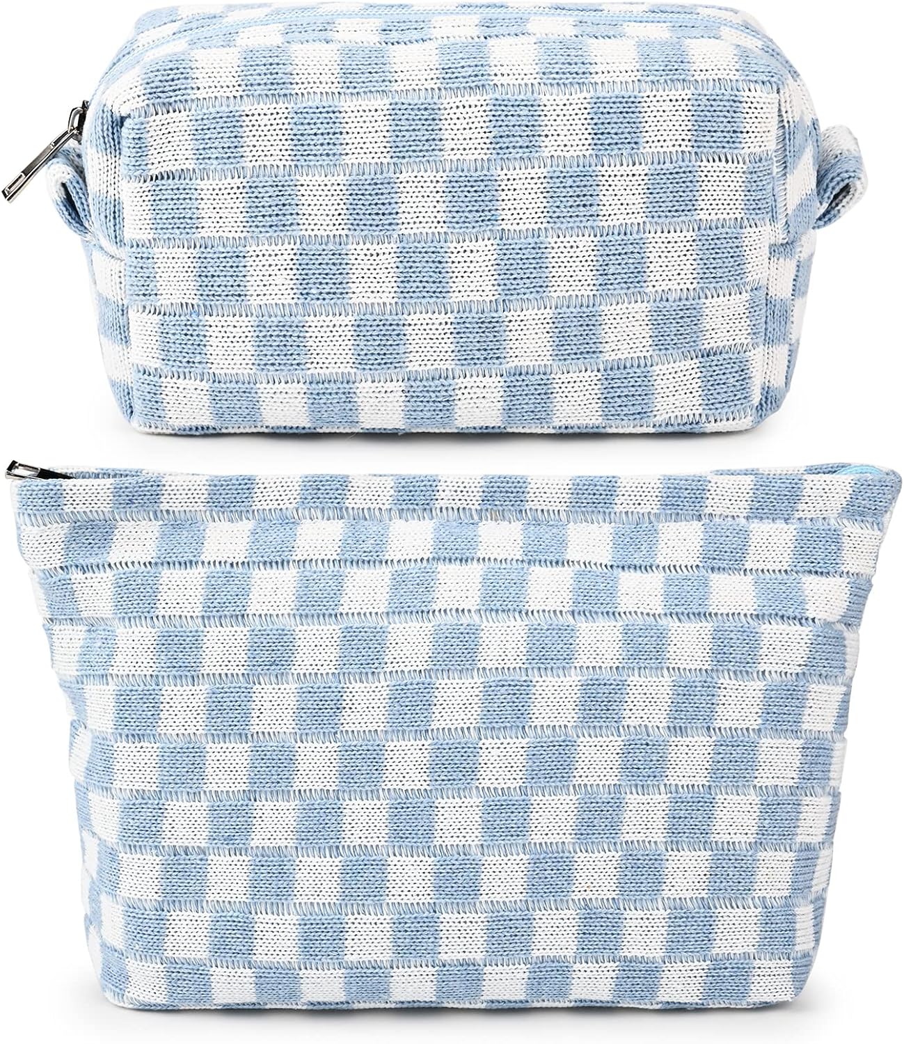 Must-Have Checked Make-up Bag Set-Red-Nora Luxe