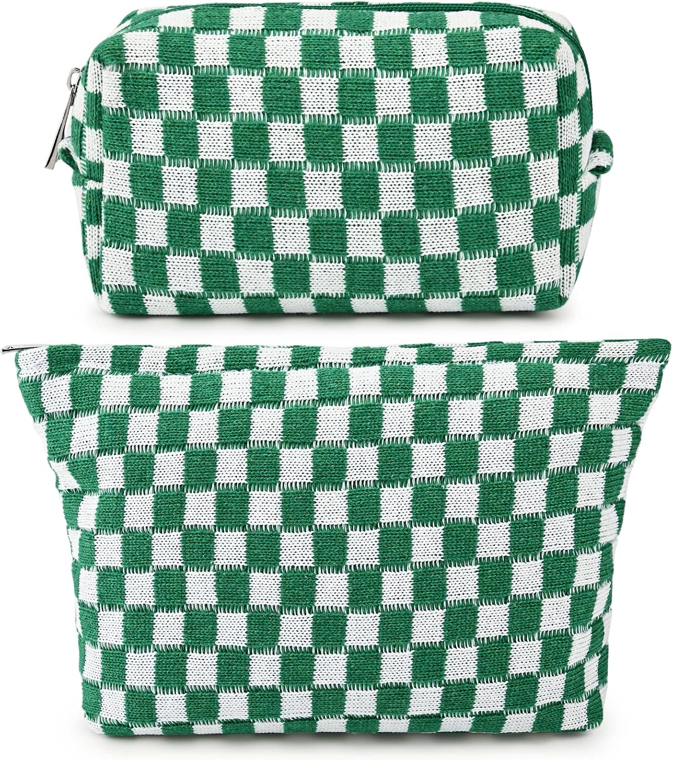 Must-Have Checked Make-up Bag Set-Red-Nora Luxe