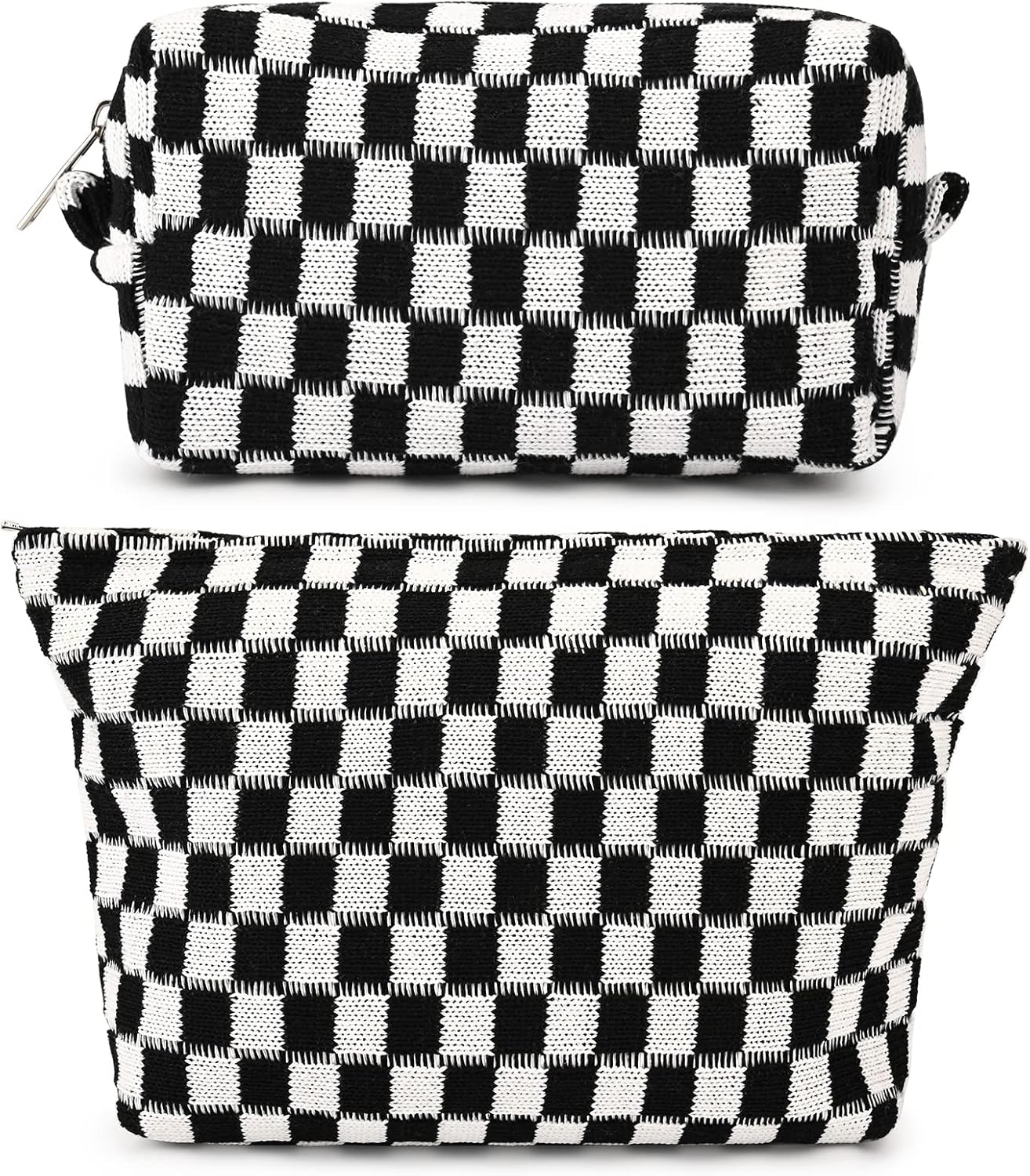 Must-Have Checked Make-up Bag Set-Red-Nora Luxe