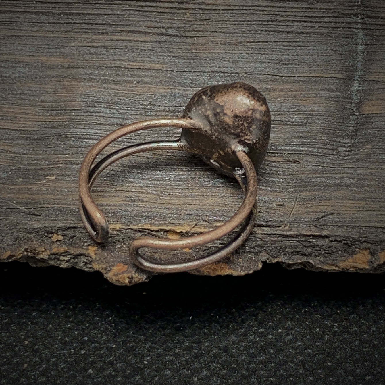 Natural Raw Birthstone Ring - Selina-January & Pomegranate-Nora Luxe