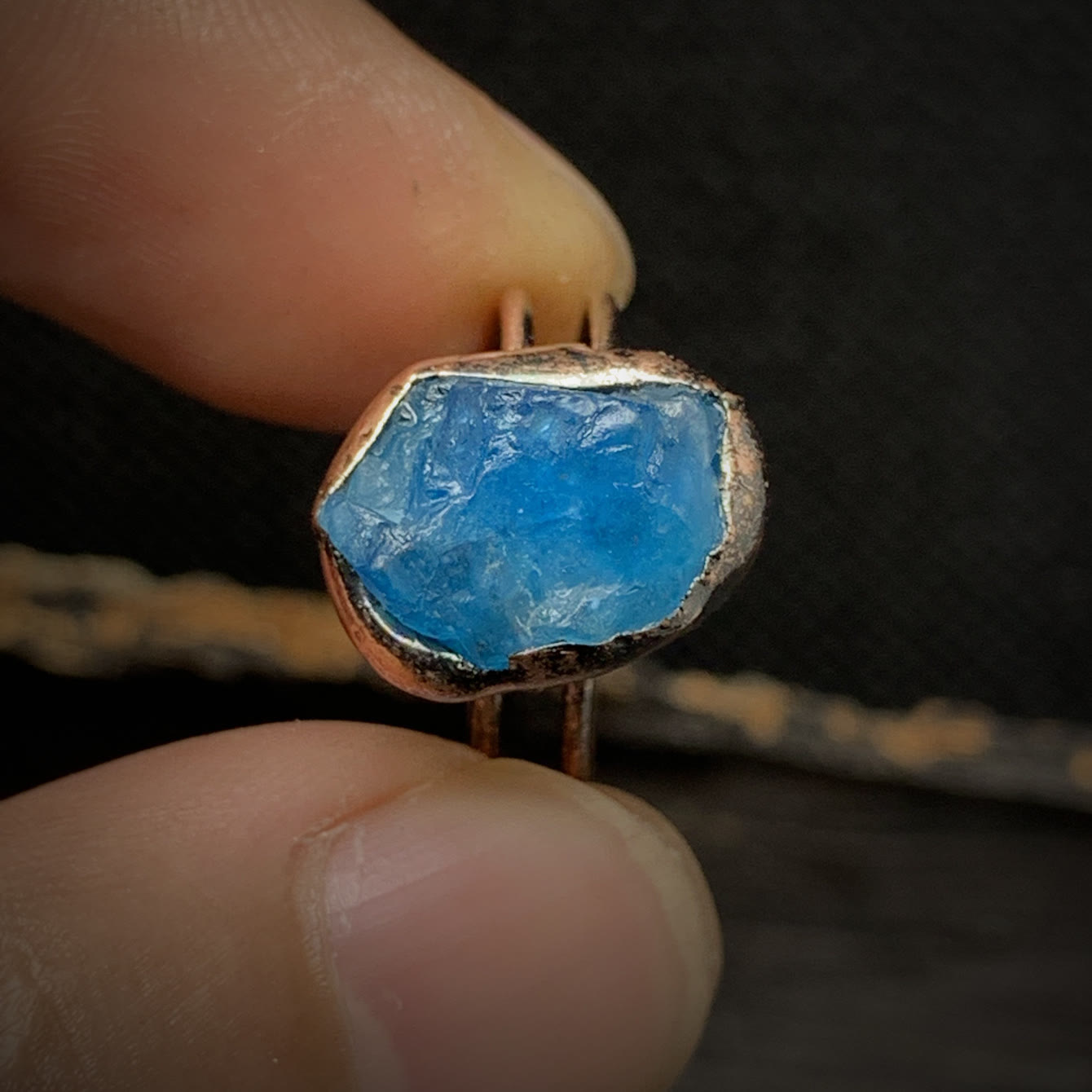 Natural Raw Birthstone Ring - Selina-January & Pomegranate-Nora Luxe