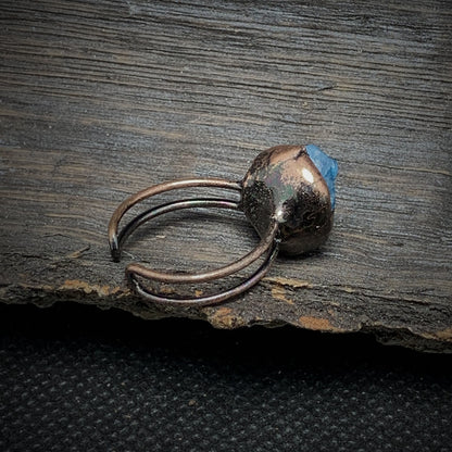 Natural Raw Birthstone Ring - Selina-January & Pomegranate-Nora Luxe