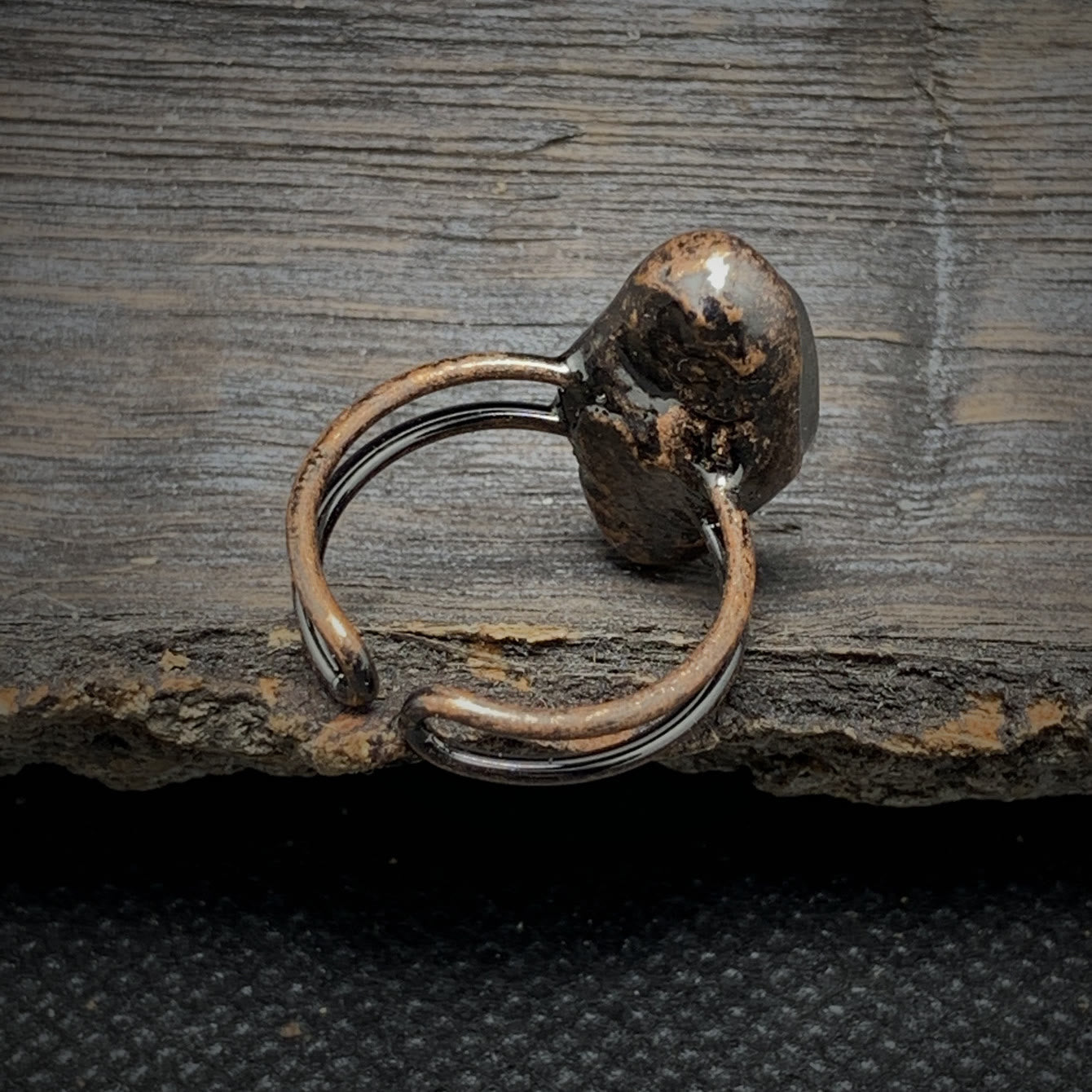 Natural Raw Birthstone Ring - Selina-January & Pomegranate-Nora Luxe