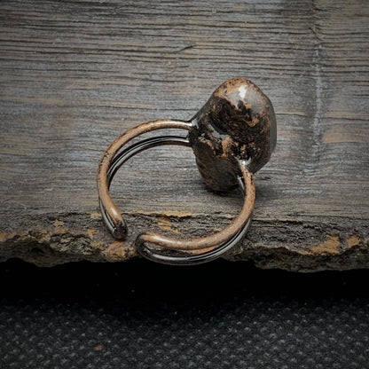 Natural Raw Birthstone Ring - Selina-January & Pomegranate-Nora Luxe
