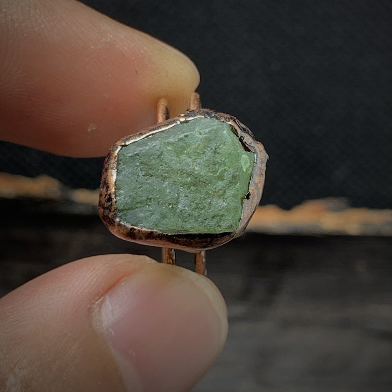Natural Raw Birthstone Ring - Selina-January & Pomegranate-Nora Luxe