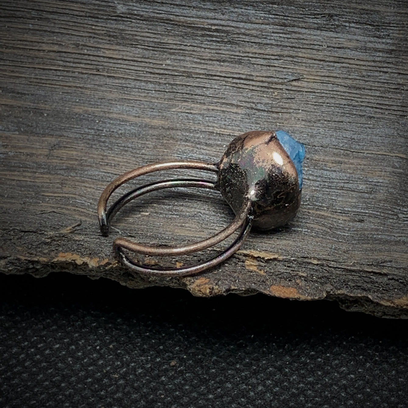 Natural Raw Birthstone Ring - Selina-January & Pomegranate-Nora Luxe