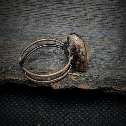 Natural Raw Birthstone Ring - Selina-January & Pomegranate-Nora Luxe