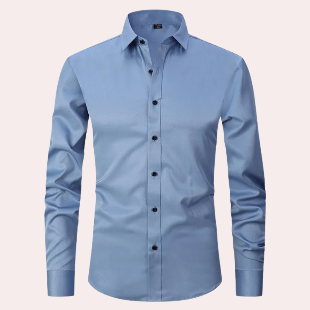 Non-iron Stretch Shirt - Milan-Light blue-S-The Livary