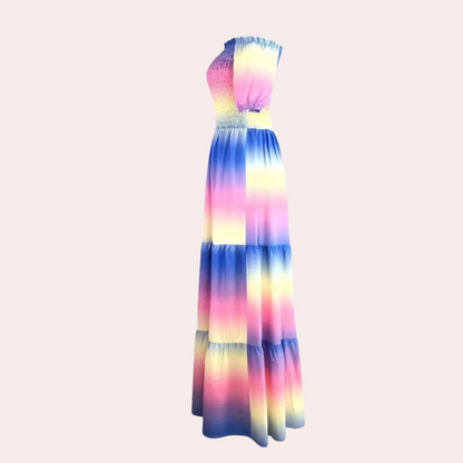 Off-Shoulder Layered Summer Dress – Noémie-S-State of Style