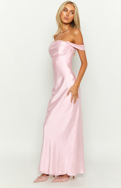 Off-Shoulder Maxi Dress – Saphira-Black-S-The Livary