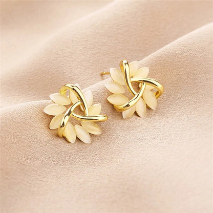 Opal Petal Earrings - Florina-Gold-Nora Luxe