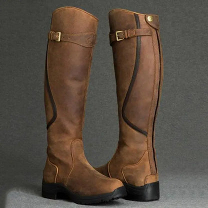 Orthopaedic Boots with Buckle Details - Elara-Brown-4.0-Nora Luxe