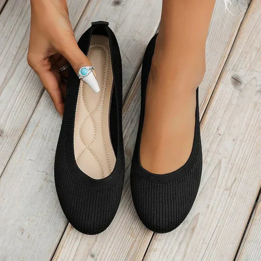 Orthopaedic Comfort Ballerinas – Melina-Velvet black-4-Nora Luxe