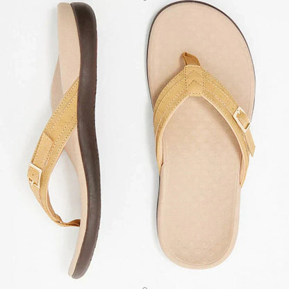Orthopaedic Dam Sandals with EVA Insole – Amélie-Yellow-3-State of Style