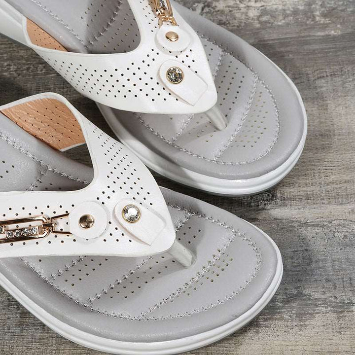 Orthopaedic Flip-Flops – Marisole-White-4.5-The Livary