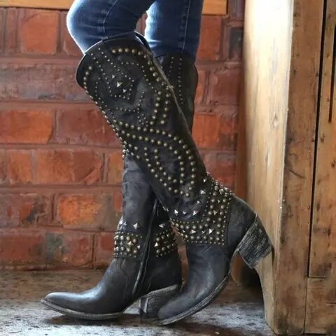 Orthopaedic High Boots for Women - Selena-Black-4.0-Nora Luxe