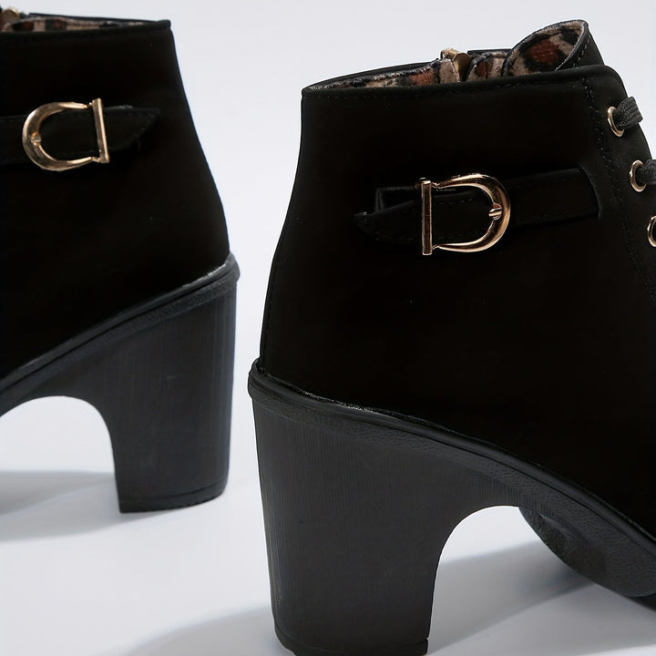 Orthopaedic Ladies Ankle Boots – Celesta-Black-4.5-The Livary
