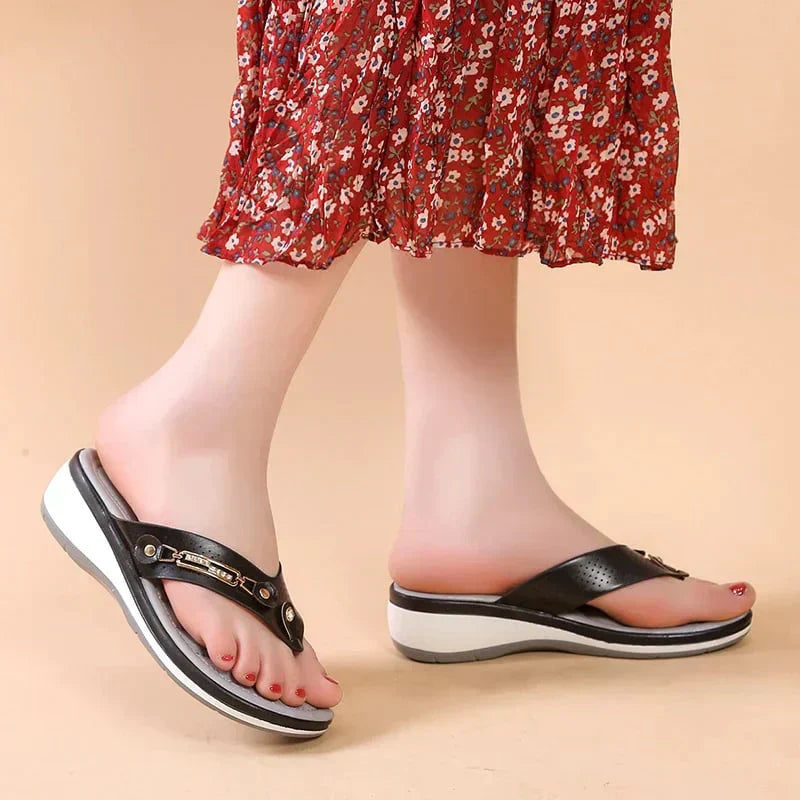 Orthopaedic Ladies Slippers with Soft Sole – Solelite-White-4-State of Style