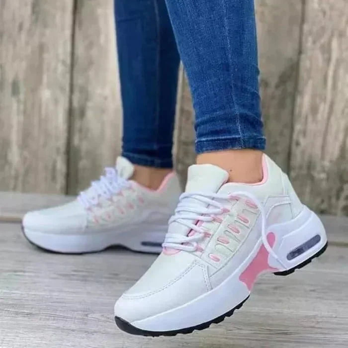 Orthopaedic Ladies' Sneakers - Livia-White Pink-4.5-The Livary