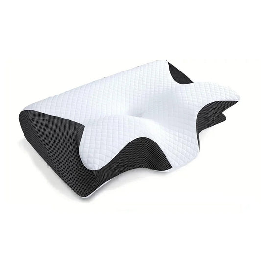 Orthopaedic Pillow - DreamAlign-White Black-Nora Luxe