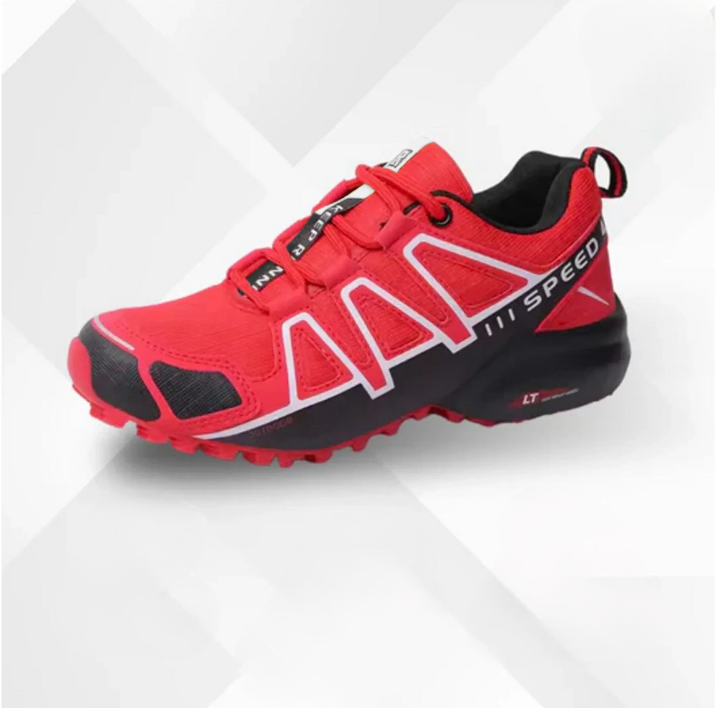 Orthopaedic trekking and hiking shoes - Alpena-Black-Red-3-Nora Luxe