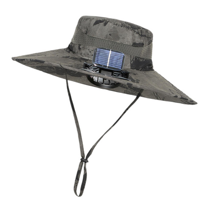 Outdoor sun hat with integrated solar fan – CoolBreeze Solar-A-The Livary