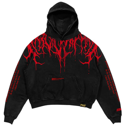 Oversized Heavy Hoodie with Print – Damon-S-Nora Luxe