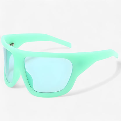 Oversized Steampunk Sports Sunglasses with Wraparound Design – Ignix-Green-Nora Luxe