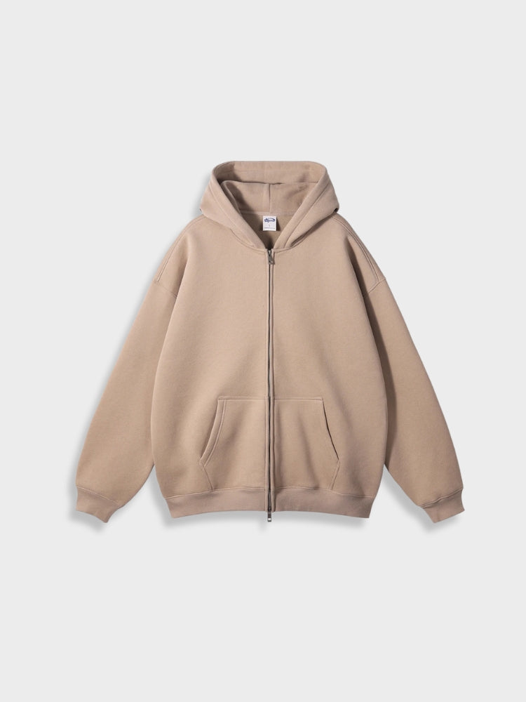 Oversized Vest with Zip - Ava-Gray Apricot-S-Nora Luxe