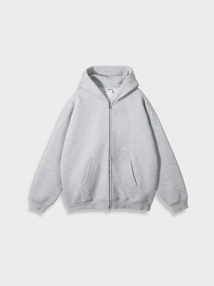 Oversized Vest with Zip - Ava-Light Gray-S-Nora Luxe