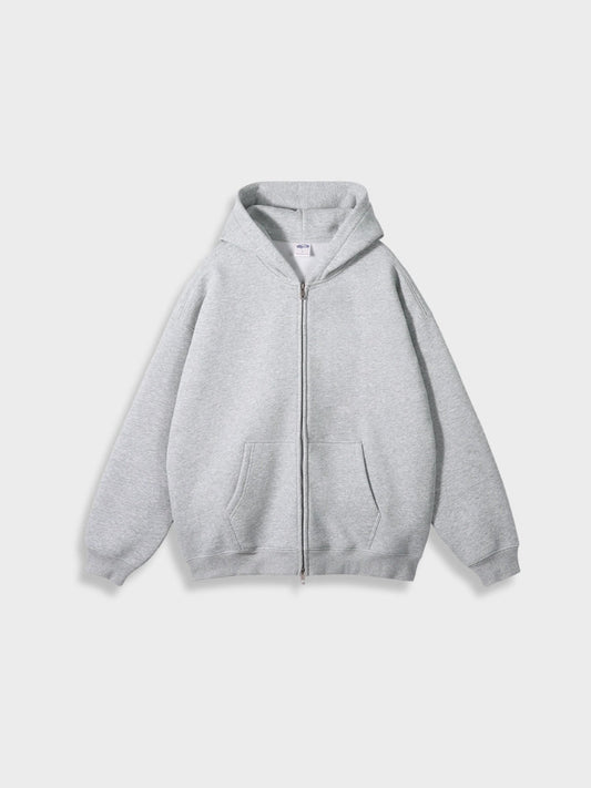 Oversized Vest with Zip - Ava-Light Gray-S-Nora Luxe