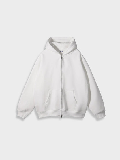 Oversized Vest with Zip - Ava-White-S-Nora Luxe
