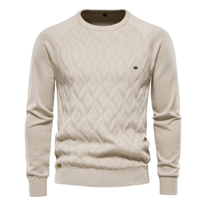 Oxford Men's Sweater - Sterling-Beige-S-Nora Luxe