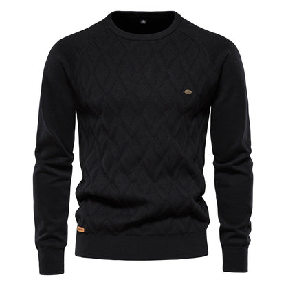 Oxford Men's Sweater - Sterling-Black-S-Nora Luxe