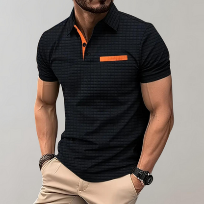 Paolo - Trendy Polo Shirt for Men-Black-S-Nora Luxe