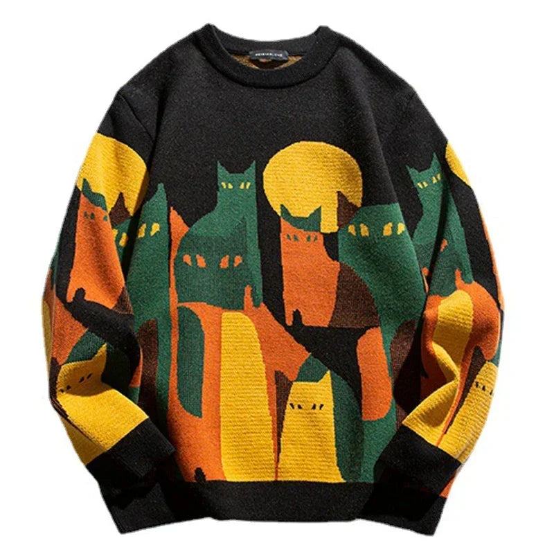 Patterned sweater for a Cozy and Stylish Look - Amara-Black-XS-Nora Luxe