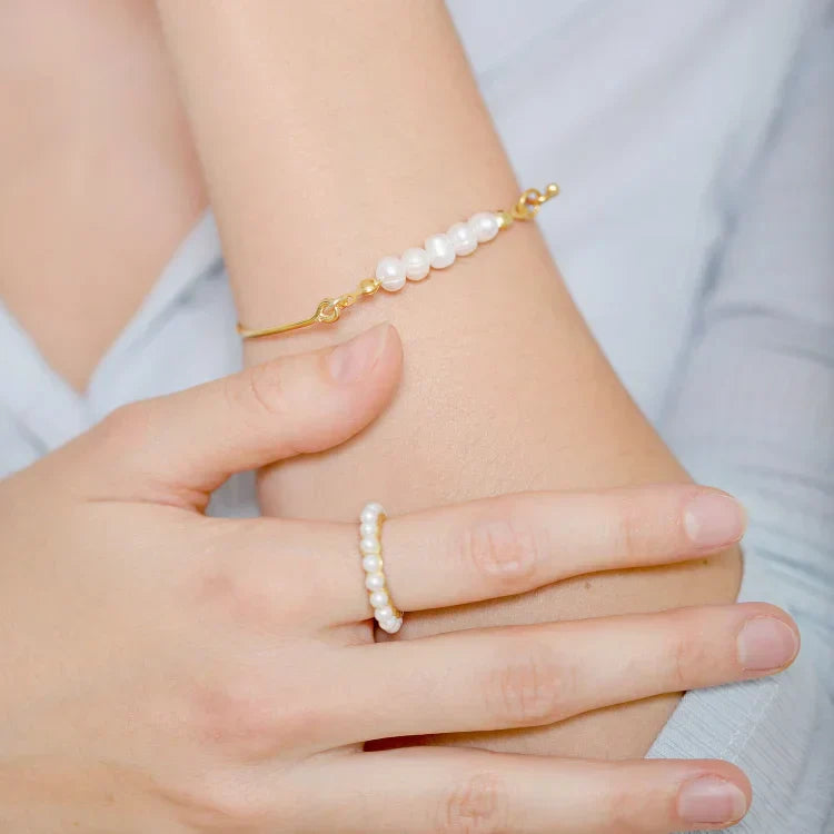 Pearl Ring of Refinement - Amaris-Gold-5-Nora Luxe