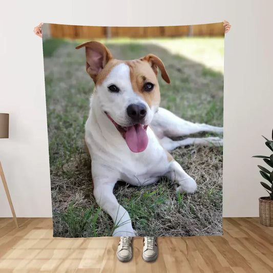 Personalised blanket with your own photo-39.4×59.1in-Nora Luxe