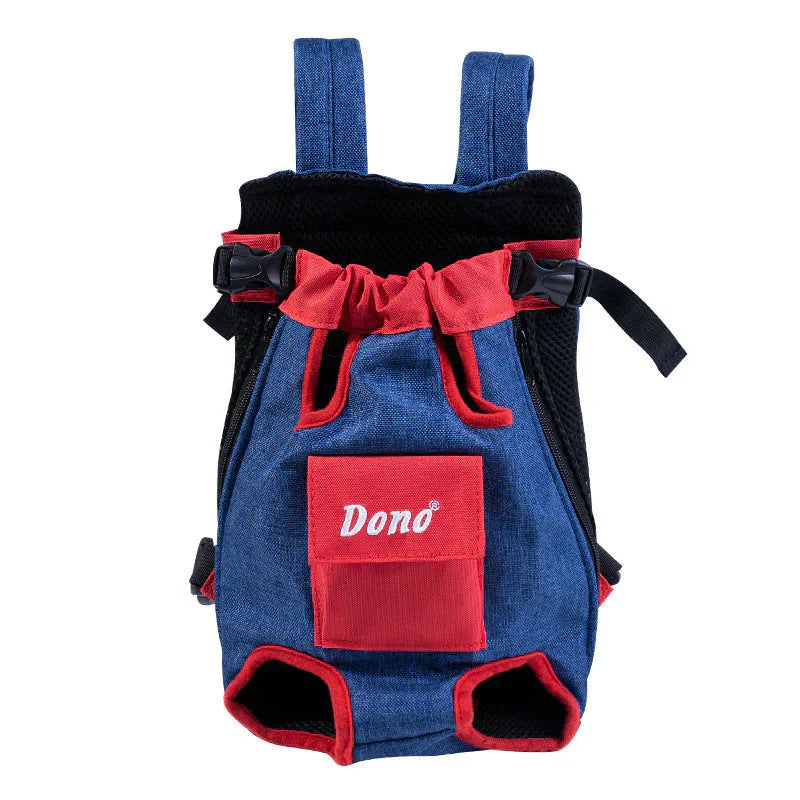 Pet Carrier - PawVentura-Red and Blue-M (5.51 lbs - 7.72 lbs)-Nora Luxe